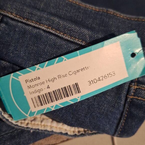 Pistola Womens Monroe High‎ Rise Cigarette Jean Indigo Size 4 NEW - Picture 4 of 5